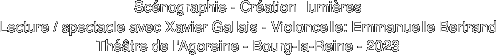 Scénographie - Création  lumières